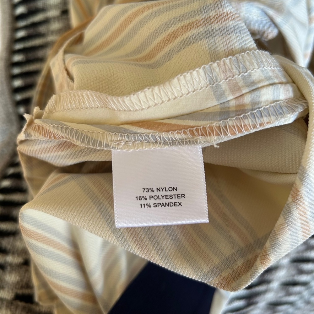 Peter Millar Womens Ivory Plaid Active Wear Pants Size 6 NWT - Picture 3 of 10